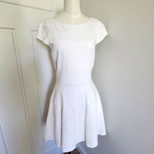 White Fit & Flare Women's Dress
